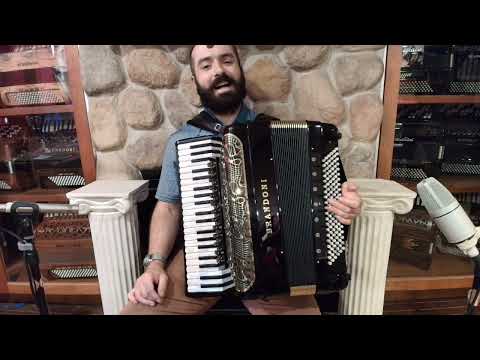 BRAN149CINFIBK - Black Brandoni 149C Infinity Gold Piano Accordion LMMMH 41 120 $15999