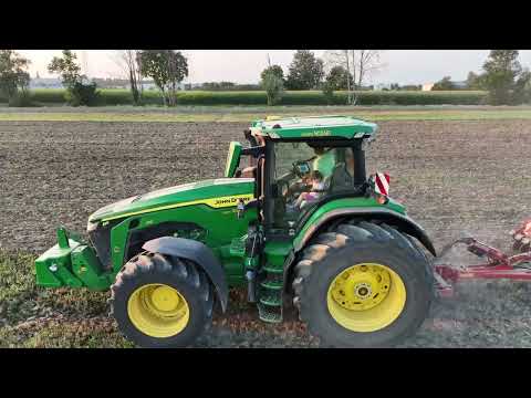 Preparazione terreno 2023 John Deere 8R 410 + Claas Axion 960