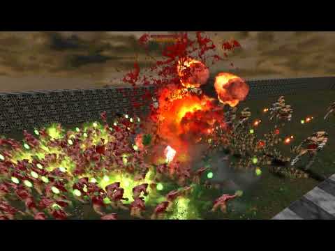1000 Barons of Hell vs 10 Cyberdemons - BRUTAL DOOM Monster Infighting