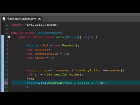 Beginner Java Tutorial Random Number Generator Part 3 Dice Roll Program