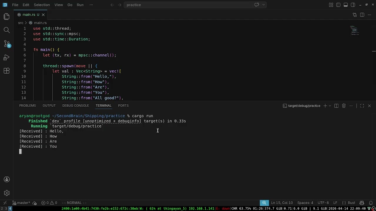 Rust Threads and Channels