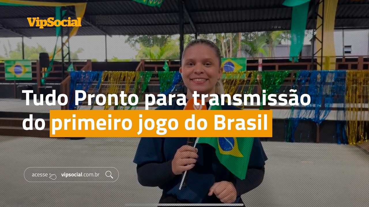 NA COPA | Tudo Pronto para transmissão do primeiro jogo do Brasil no Porto Belo Hall 