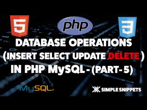 Designing Webpage Database in phpmyadmin Database operations in PHP MySQL