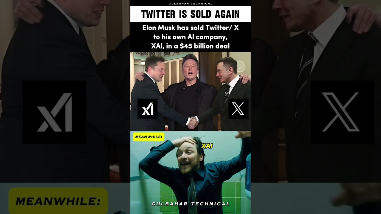 AI Musk Buys Twitter from Human Musk 😂| X Sold to xAI – Smart or Stupid?