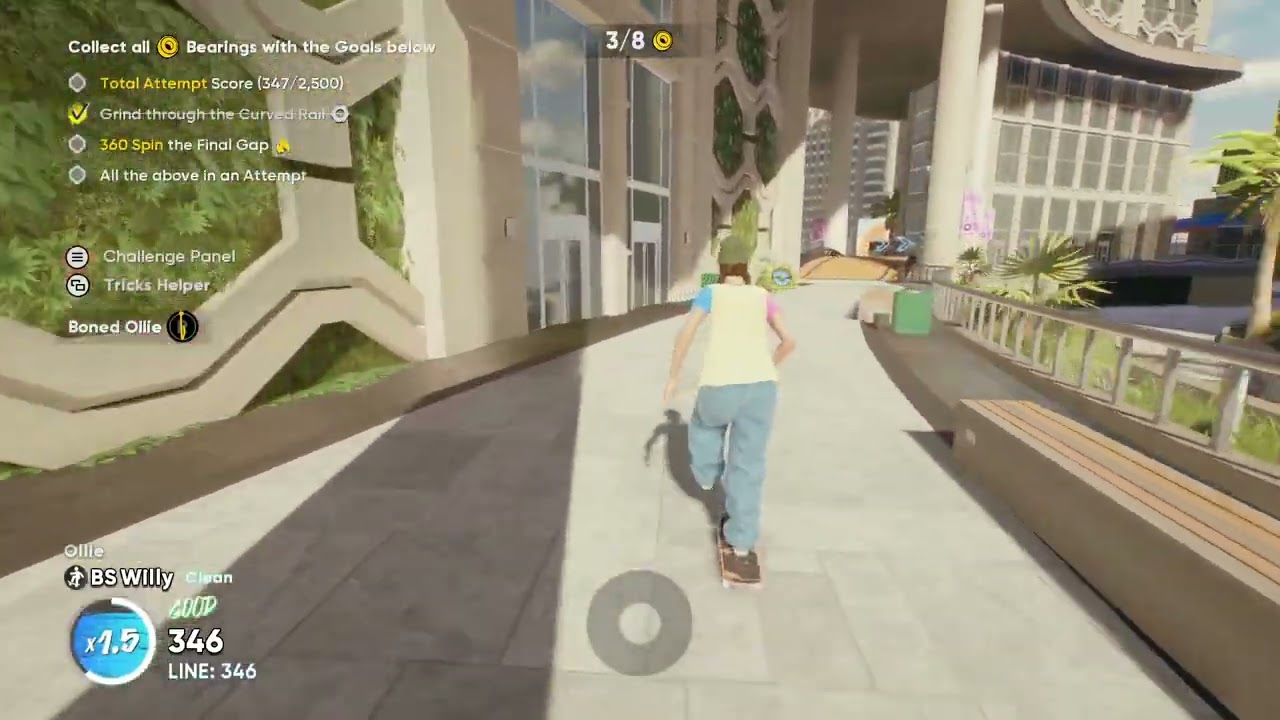 Skate 4 Flowing Grinds How to 360 Spin, Grinds through the curved rail