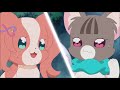 Wonderful Precure Iroha And Mayu Transforms Into Dog And Cat