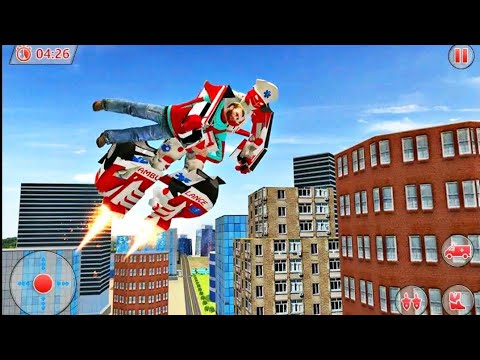 Ambulance Robot City Rescue Game