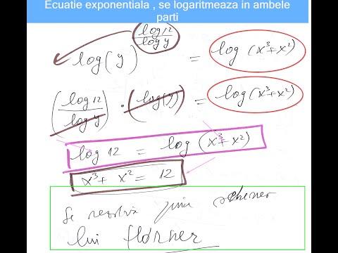 Ecuatie exponentiala compusa cu logaritm