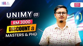 UNIMY তে Master’s & PhD- RM3000 Discount ! Study in Malaysia l Malaysia তে কম খরচে Master’s & PhD l