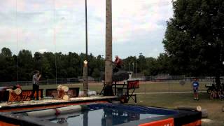 preview picture of video 'Paperfest Kimberly, Wisconsin July 22, 2012 - Lumberjack Competition - Pole Climbing'