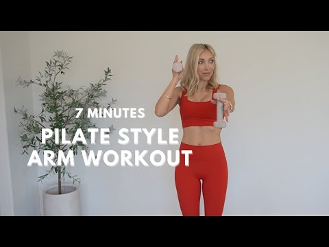 PILATES STYLE ARM WORKOUT- 7 minutes/light weights