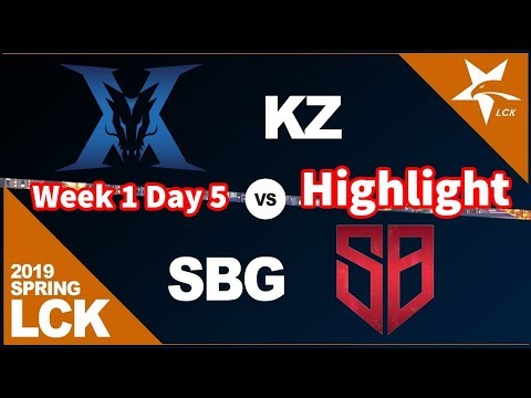 KZ  vs SB Highlights - LCK Spring 2019 | Week 1 day 5