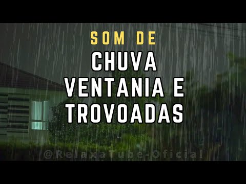 SOM de CHUVA Com VENTANIA e TROVOADAS Para você DORMIR profundamente um SONO RELAXANTE - RAIN SOUND