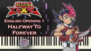YuGiOh Zexal Opening 2 Halfway To Forever Piano Cover / Synthesia Tutorial