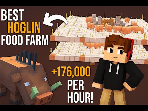 Minecraft BEST Hoglin Farm 1.21 - NEW - 176,000/HR!