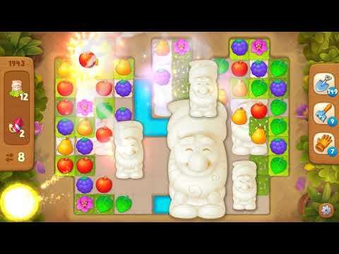 Gardenscapes Area 9 Day 1 Hard Level 1943 - No Boosters Or Hacks