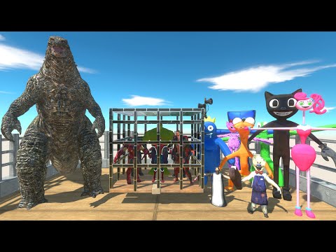 Godzilla Rescues Avengers From Monsters - Animal Revolt Battle Simulator
