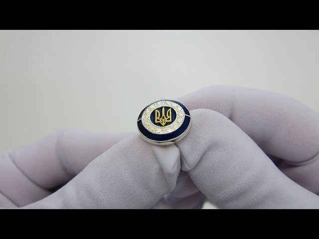 Срібні запонки "Тризубець" 1сж Відео огляд