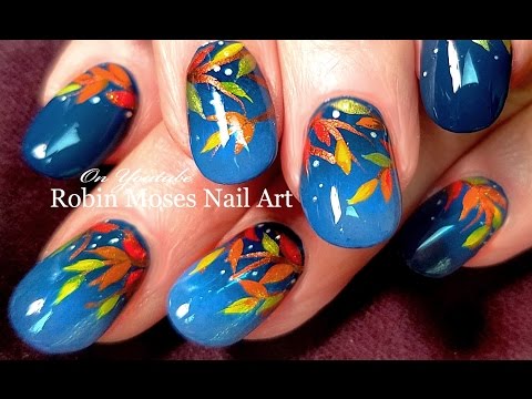 Fall Leaf Nail Design