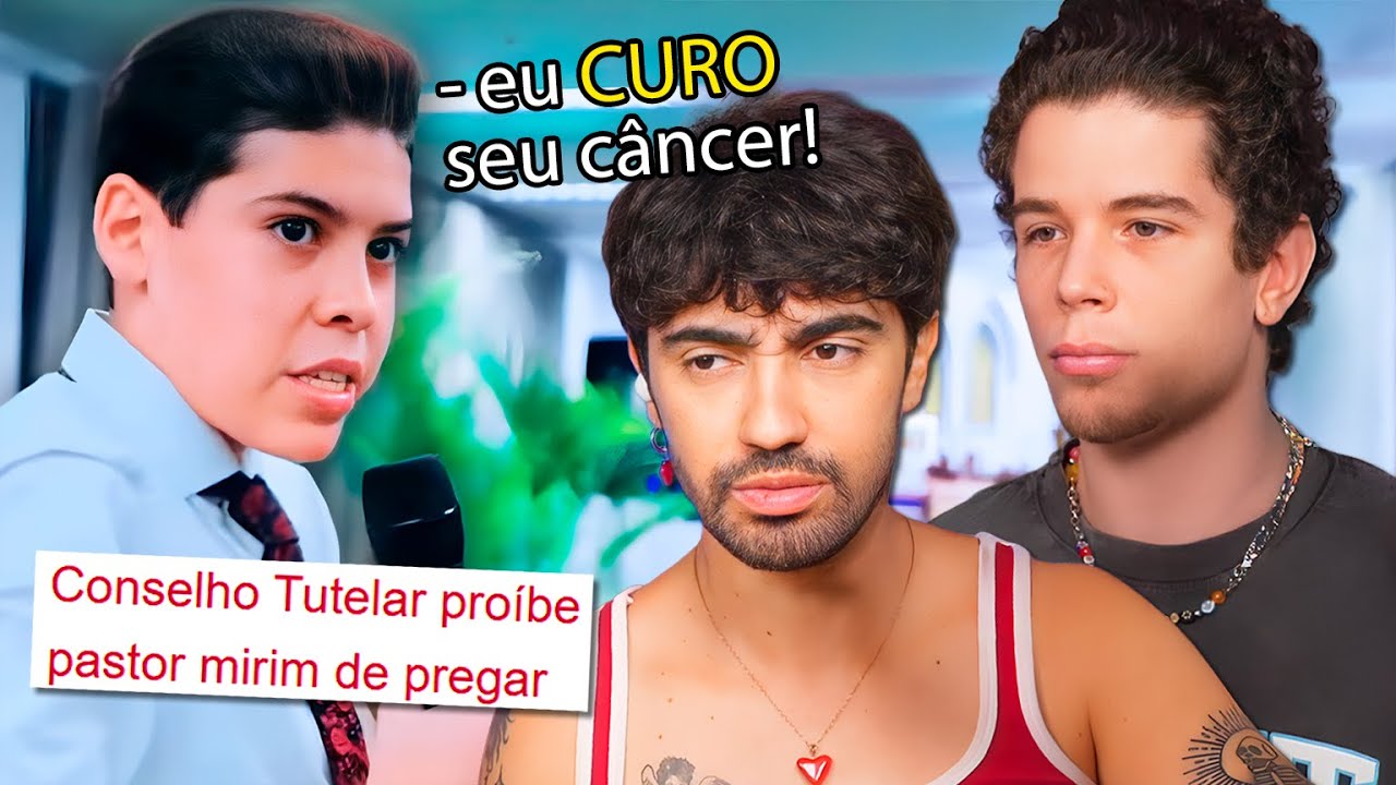 o pastor mirim Miguel Oliveira que "cura" câncer e fala língua dos anjos