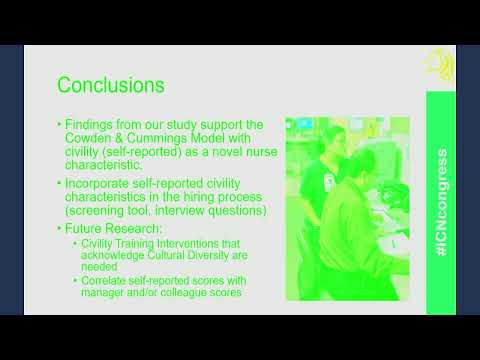 ICN Congress 2019 - 30 June 2019 - Concurrent Oral Session: Working Environment and Workplace