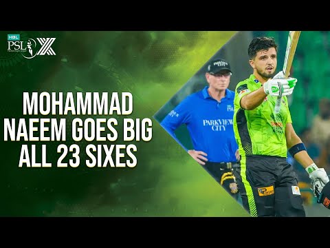 𝐌𝐨𝐡𝐚𝐦𝐦𝐚𝐝 𝐍𝐚𝐞𝐞𝐦 𝐆𝐨𝐞𝐬 𝐁𝐢𝐠: All 2️⃣3️⃣ Sixes from HBL PSL X | M2M1A