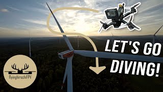 Drone Diving a Wind Turbine // Cinematic FPV