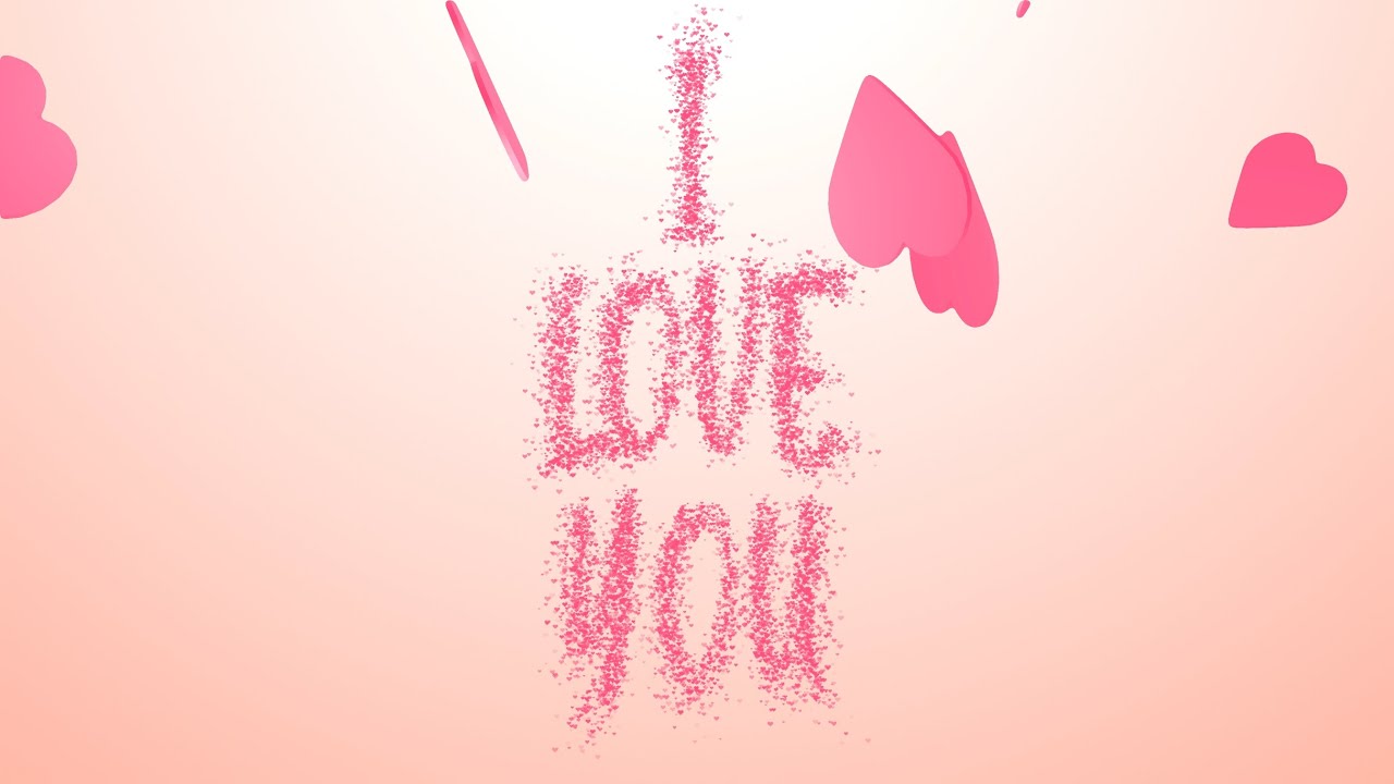 Falling Pink Hearts I Love You – 4K Valentine's Day Animation