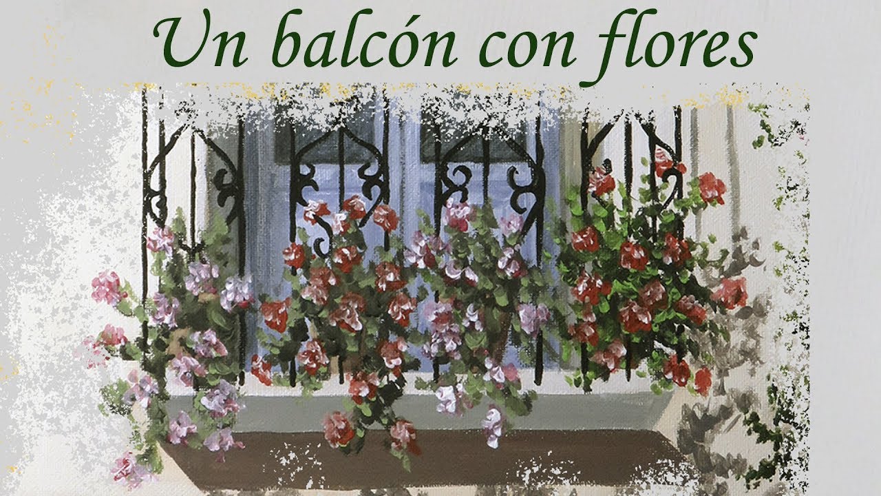 Como pintar un balcón con flores