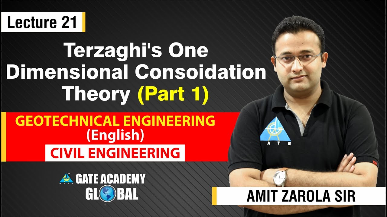 Terzaghi's One Dimensional Consoidation Theory (Part 1) | Lecture 21 | Geotechnical Engineering