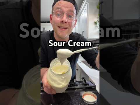 Homemade Sour Cream recipe #homemade #sourcream #homemadesourcream #easyrecipe #homesteading #fyp