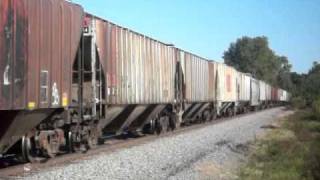 preview picture of video 'Two Illinois Central SD70's lead grain!!!!! (9-8-10) G-EDUCEI1-7A'