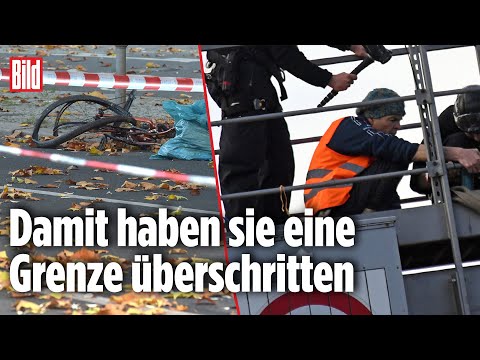 Klima-Kleber behindern die Rettung einer verunglückten Frau