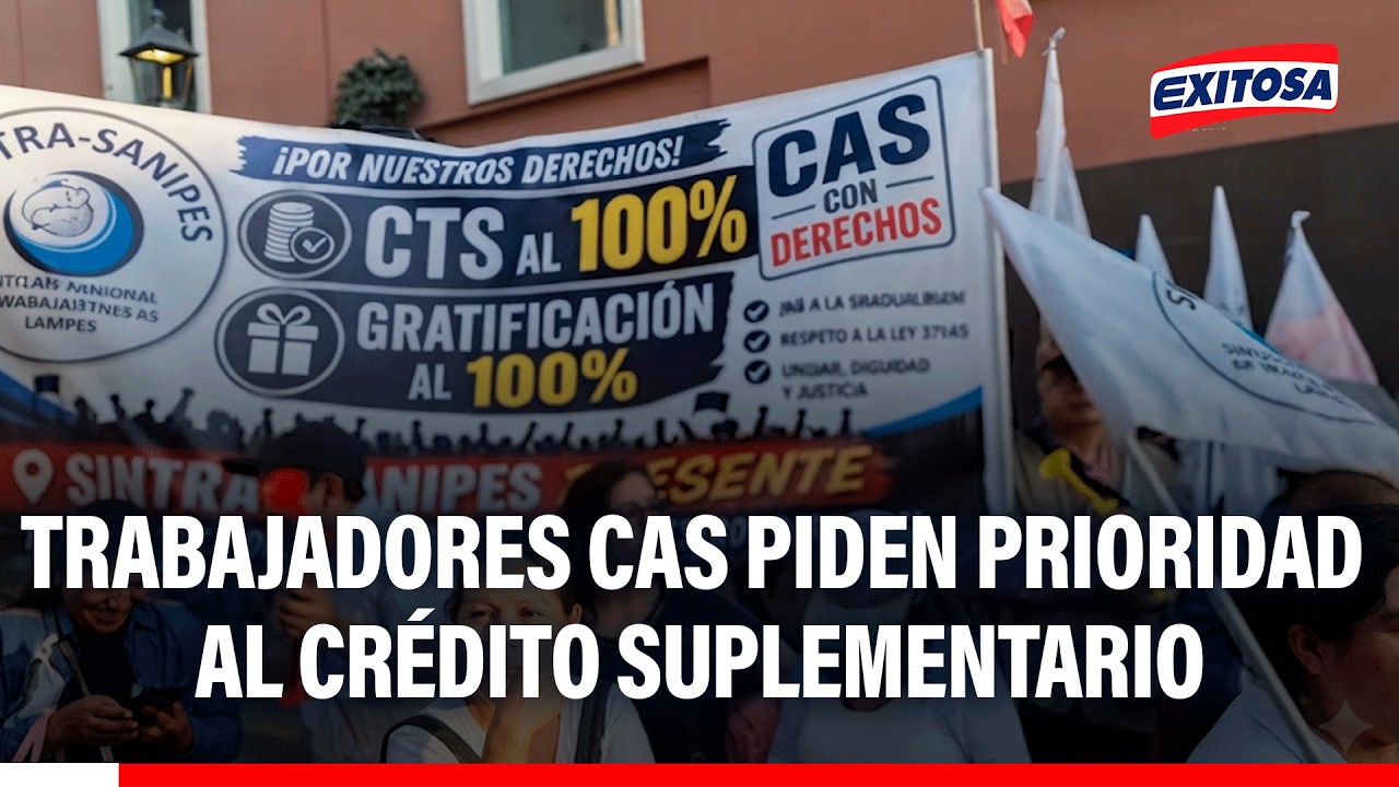 🔴🔵 Trabajadores CAS realizaron plantón en los exteriores del Ministerio de Economía y Finanzas