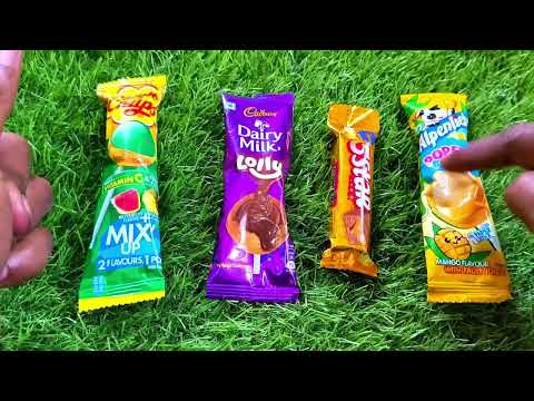 Satisfying video Asmr lollipops candy and chocolate gummy candy unboxing video Asmr