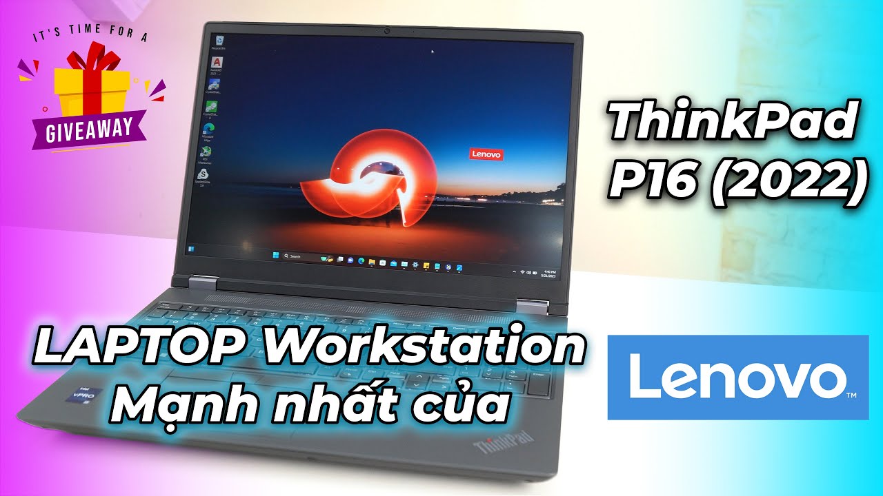 Lenovo ThinkPad P16 (2022)  Core i9-12950HX, Ram 32GB, SSD 512GB, 16 inch 2,5K, RTX A2000