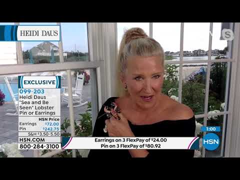 Heidi Daus "Sea and Be Seen" Enamel and Crystal Lobster ...