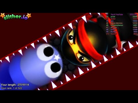 Slither.io A.I. Ninja Skin Vs Pro Snakes - Epic Skin Slitherio Vip Best Gameplay - World Record