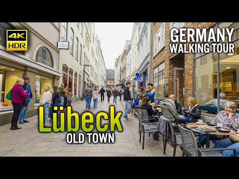 🇩🇪 4K HDR LÜBECK WALKING TOUR SPRING 2024 – Stunning Old Town Streets