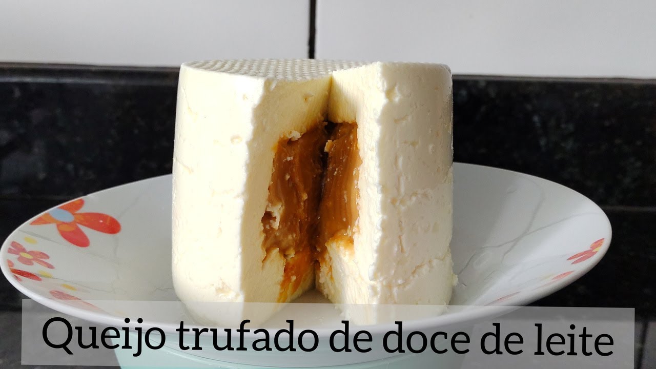 Queijo recheado com doce de leite
