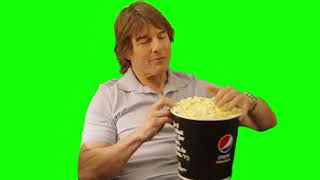 Tom Cruise "I love my popcorn. Movies. Popcorn." green screen