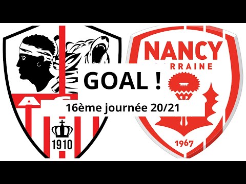 AC Ajaccio - Nancy [(1)-0] GOAL 45+3' (Bevic Moussiti Oko) 16ème journée 2020/21