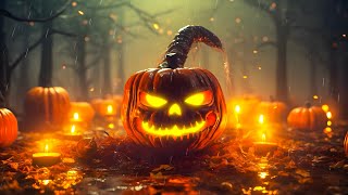 Autumn Forest Halloween Ambience with Relaxing Heavy Rain 🎃👻 Night Spooky Sound, Halloween Music