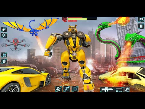 New Snake Car Robot Transformation Game#toptrending #bestvideo #viralvideo #gta #robot #dino