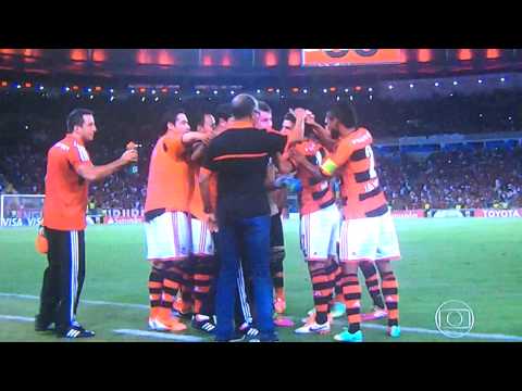 Golaço de falta do Elano! - Flamengo 3x1 Emelec 26/02/14 - Copa Libertadores !