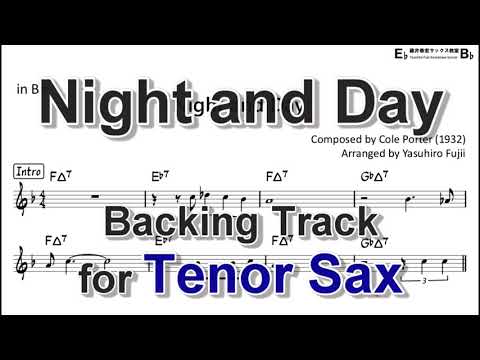 Night and Day (Cole Porter) - Backing Track with Sheet Music for Tenor Sax