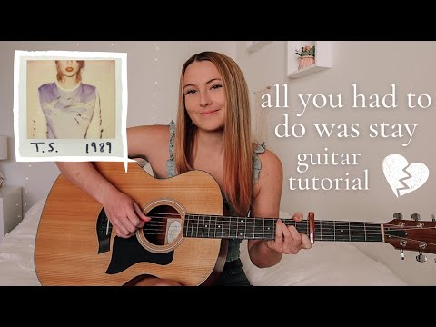 All You Had To Do Was Stay Guitar Tutorial (beginner acoustic) // Taylor Swift 1989