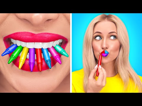 HOW TO SNEAK MAKEUP INTO CLASS || Back To School Beautiful Makeup by 123 GO!