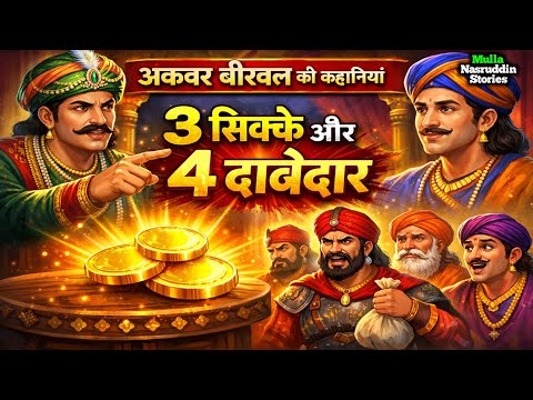 तीन सिक्के 4 दावेदार, अकबर बीरबल कि कहानियां | Akbar Birbal ki kahaniyan | Stories of Akbar Birbal 