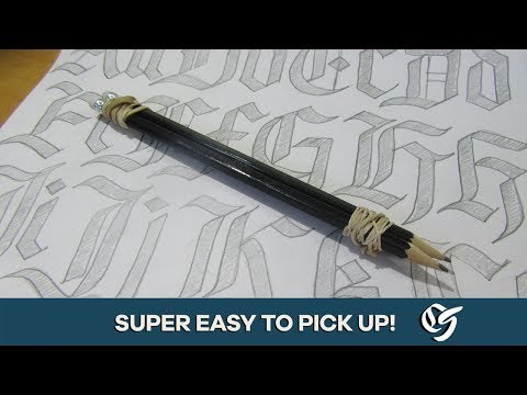 How to do Gothic Calligraphy with Pencils Part 2 (Full Alphabet)